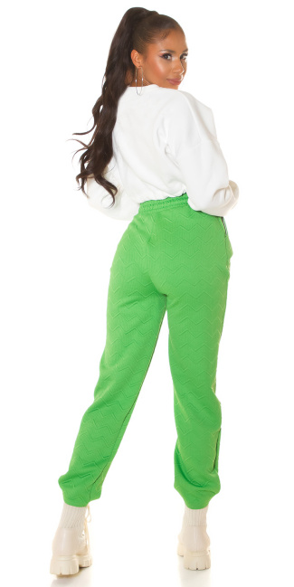 Trendy Highwaist Joggers with waistband Green